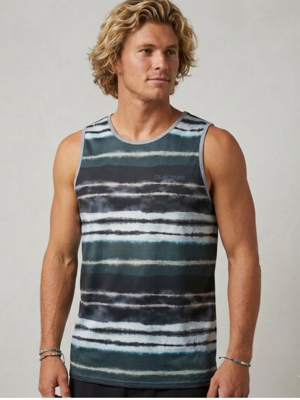 Dakine Men's Split Peak Loose Fit Tank Top Resin Strip Large Performance Muscle